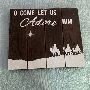Rustic Brown and White Nativity Holiday Decor